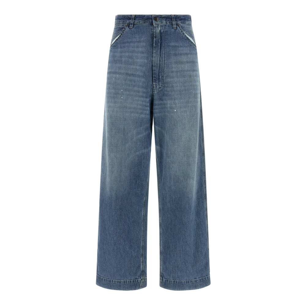 Maison Margiela Blue Cotton Relaxed Fit Jeans - IT40 | M - Image 3