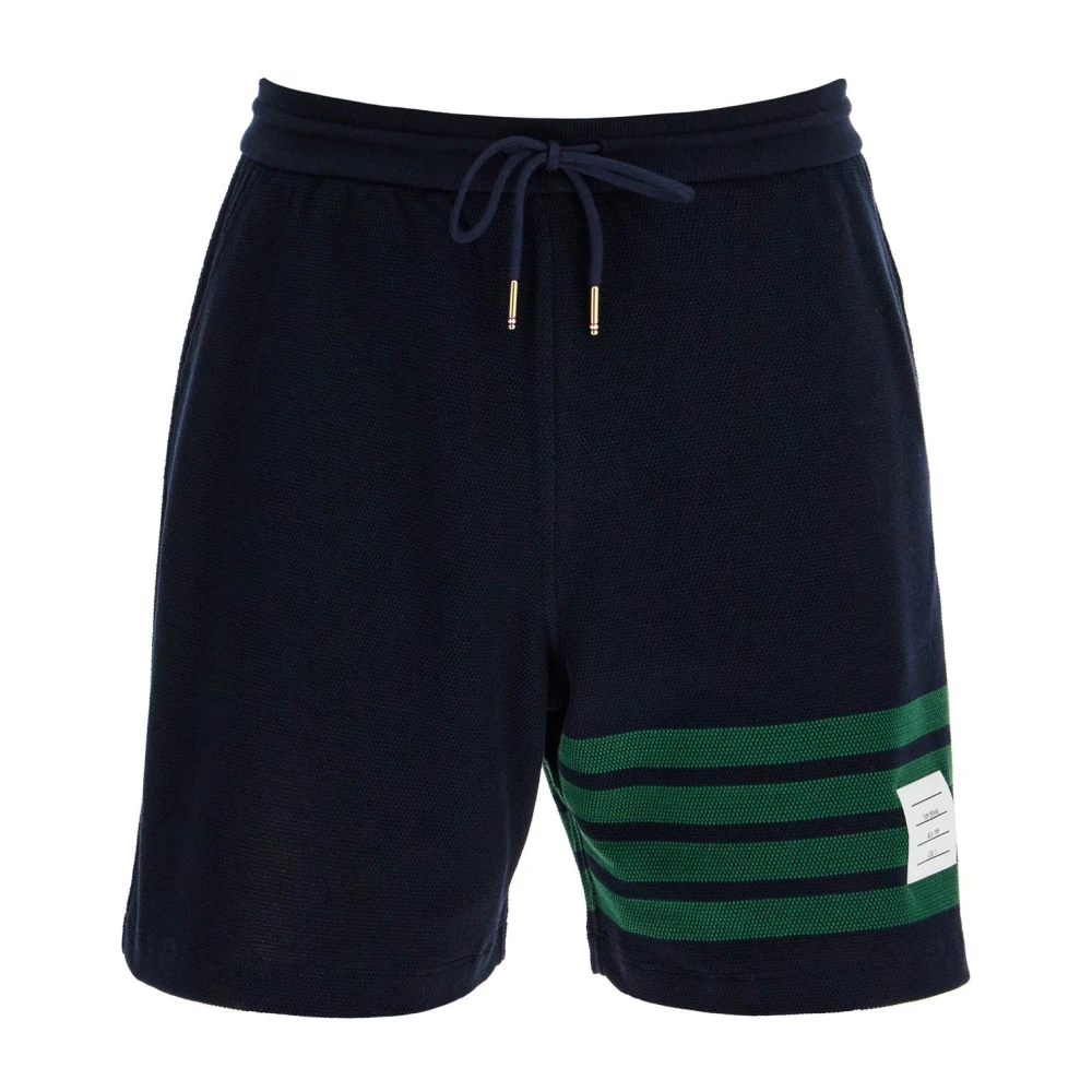 Thom Browne 4-Bar Katoenen Bermuda Shorts Blue Heren