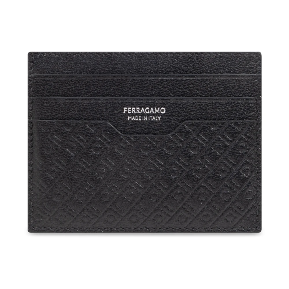 Ferragamo Black Card Holder - Male - Wallets & Cardholders - One Size - Accessories
