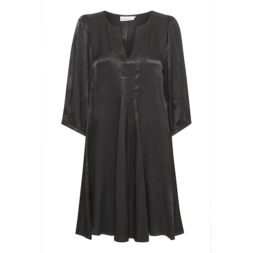 Karen by Simonsen Indie Jurk Meteoriet Print Black Dames