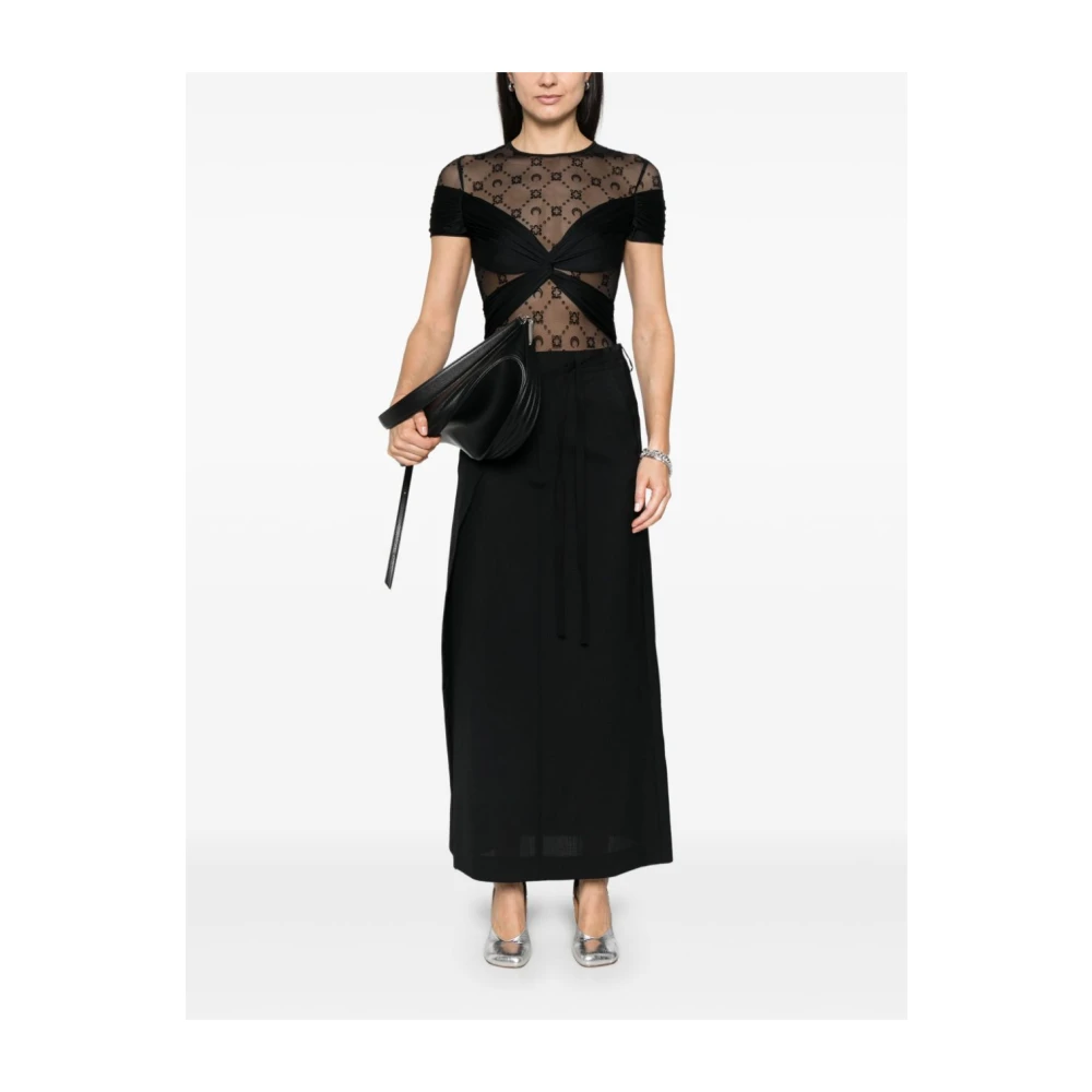 MM6 Maison Margiela Maxi Rok Black Dames