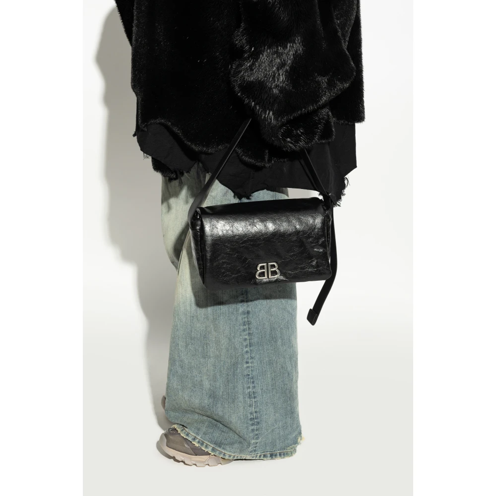Balenciaga Schoudertas Monaco Small Black Heren