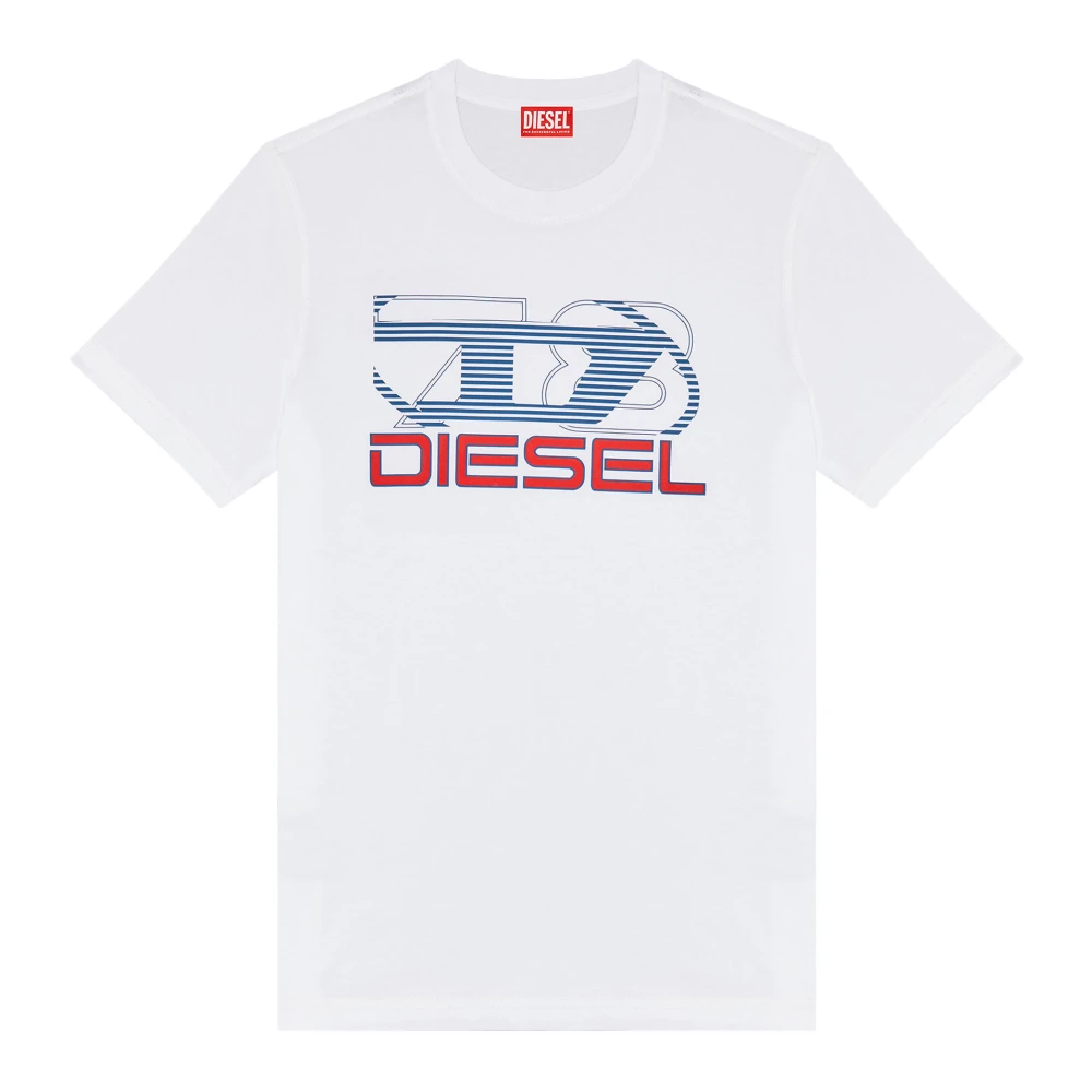 Diesel T-shirt with Oval D 78 print White Heren
