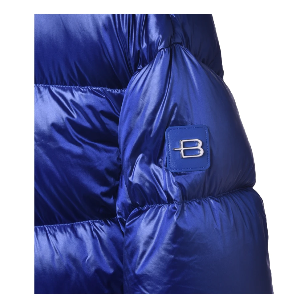 Baldinini Down jacket in blue nylon Blue Dames