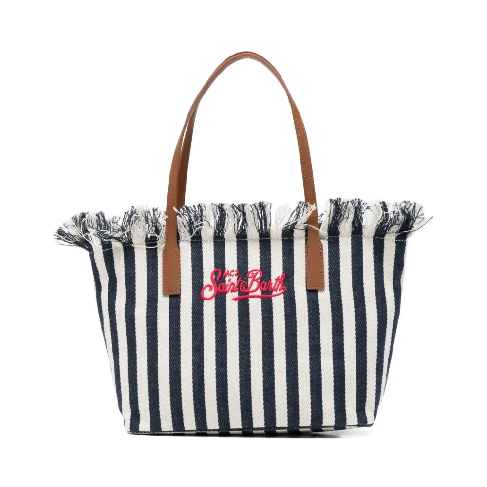 Mc2 Saint Barth , Shopping Bags, Female, Multicolor, One Size, City Bag Mid Fringe