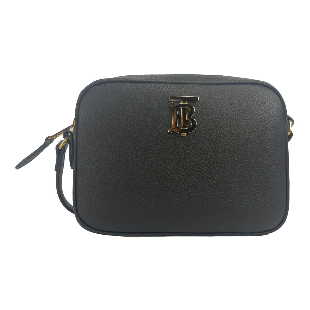 Burberry Liten Kamera Crossbody Väska med TB Logo Black, Dam