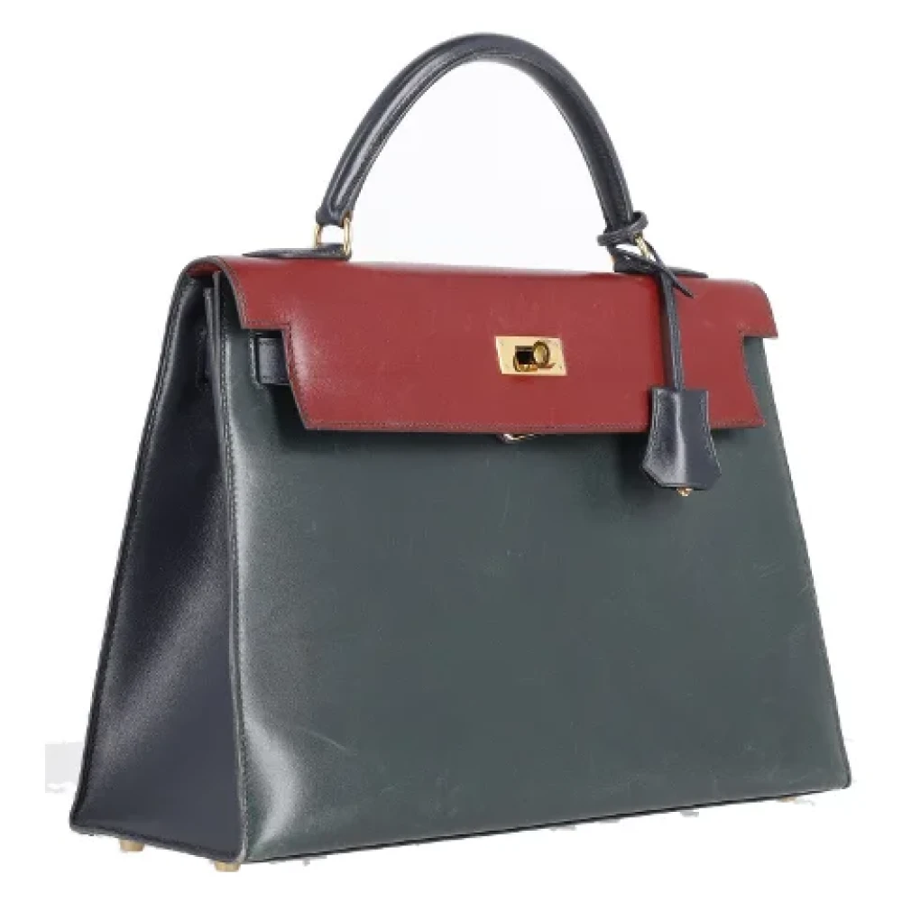 Hermès Vintage Pre-owned Leather handbags Black Dames