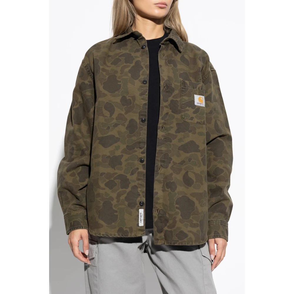 Carhartt WIP Shirt met moro patroon Green Unisex