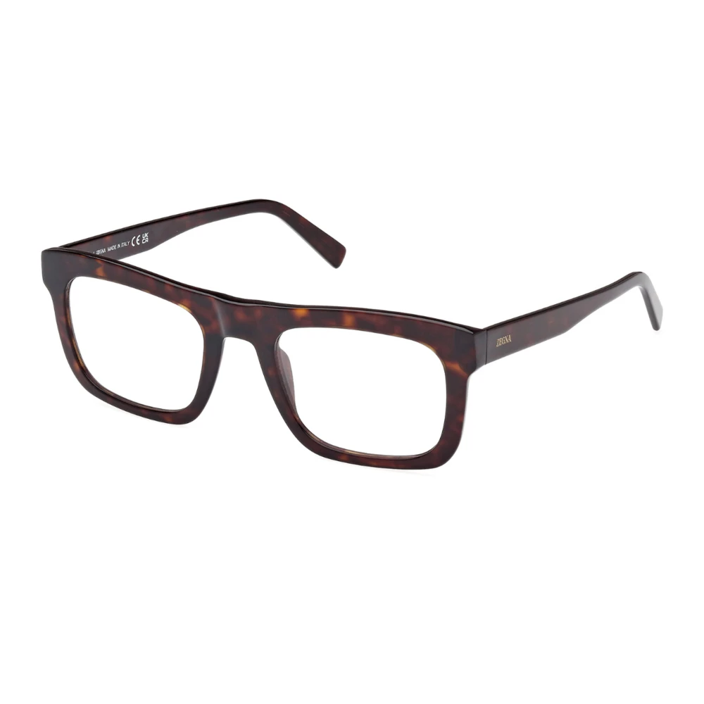 Zegna Brown Glasses, Unisex, 52 Mm, Dark Havana Eyewear Frames