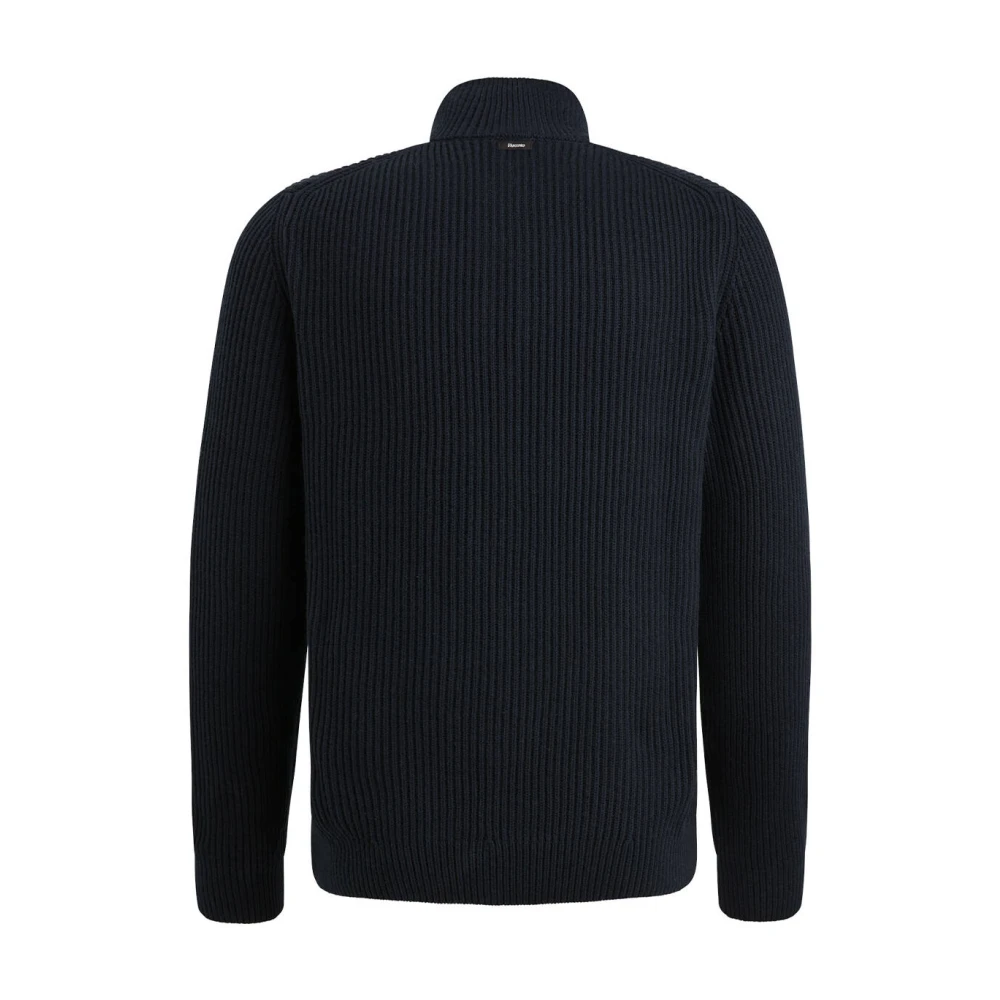 Vanguard Halve Rits Katoenmix Wol Pullover Blue Heren