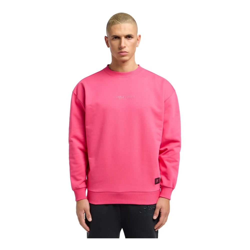 carlo colucci Premium Sweatshirt La Famiglia D'ottavio Pink Heren