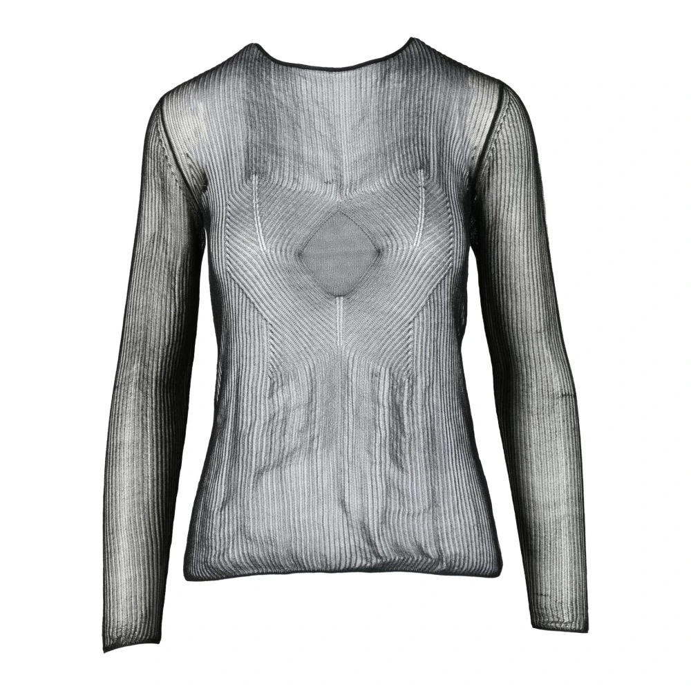 Tom Ford Luxe Zijde Blend T-shirt Black Dames