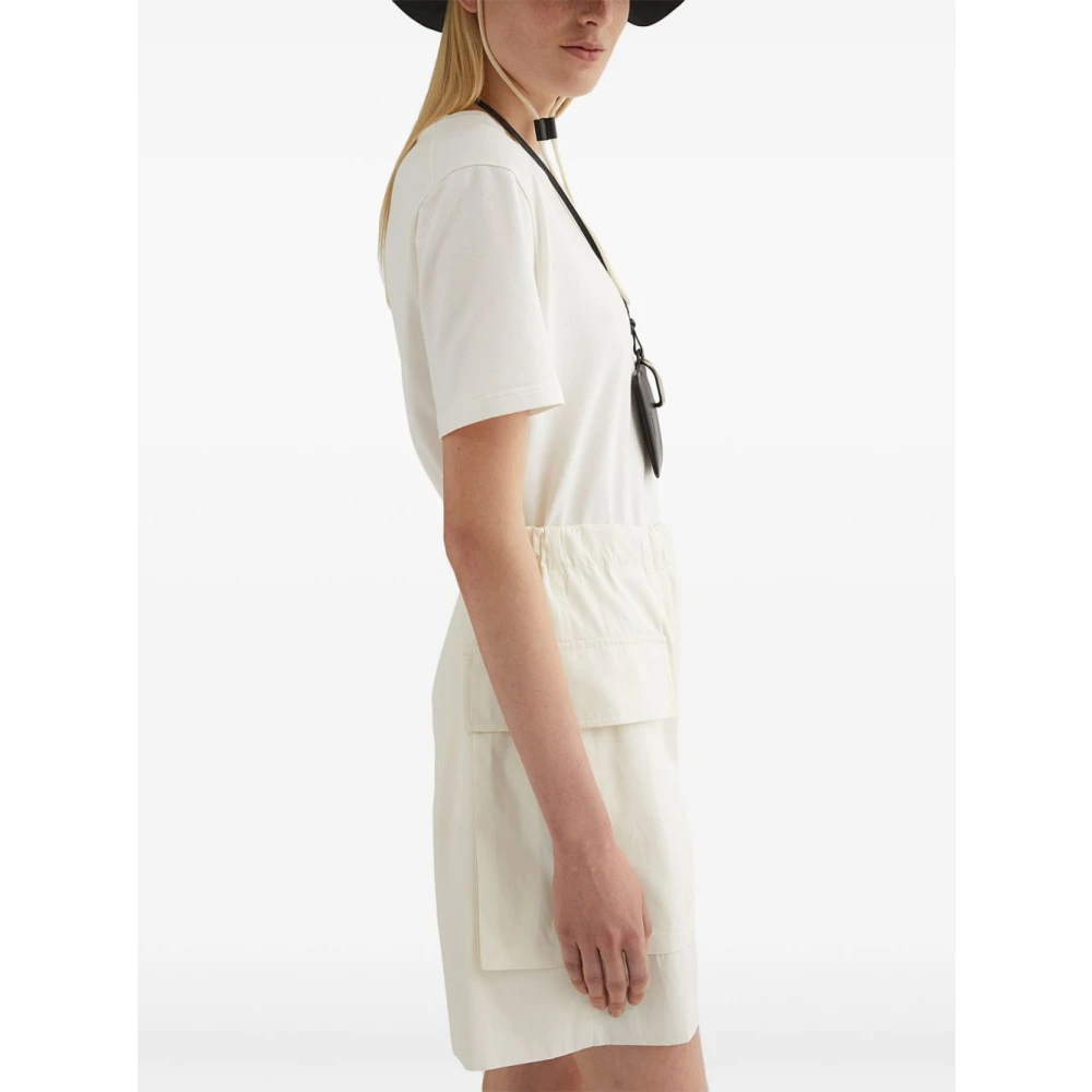 Jil Sander Witte Katoenen T-shirt en Polo Beige Dames