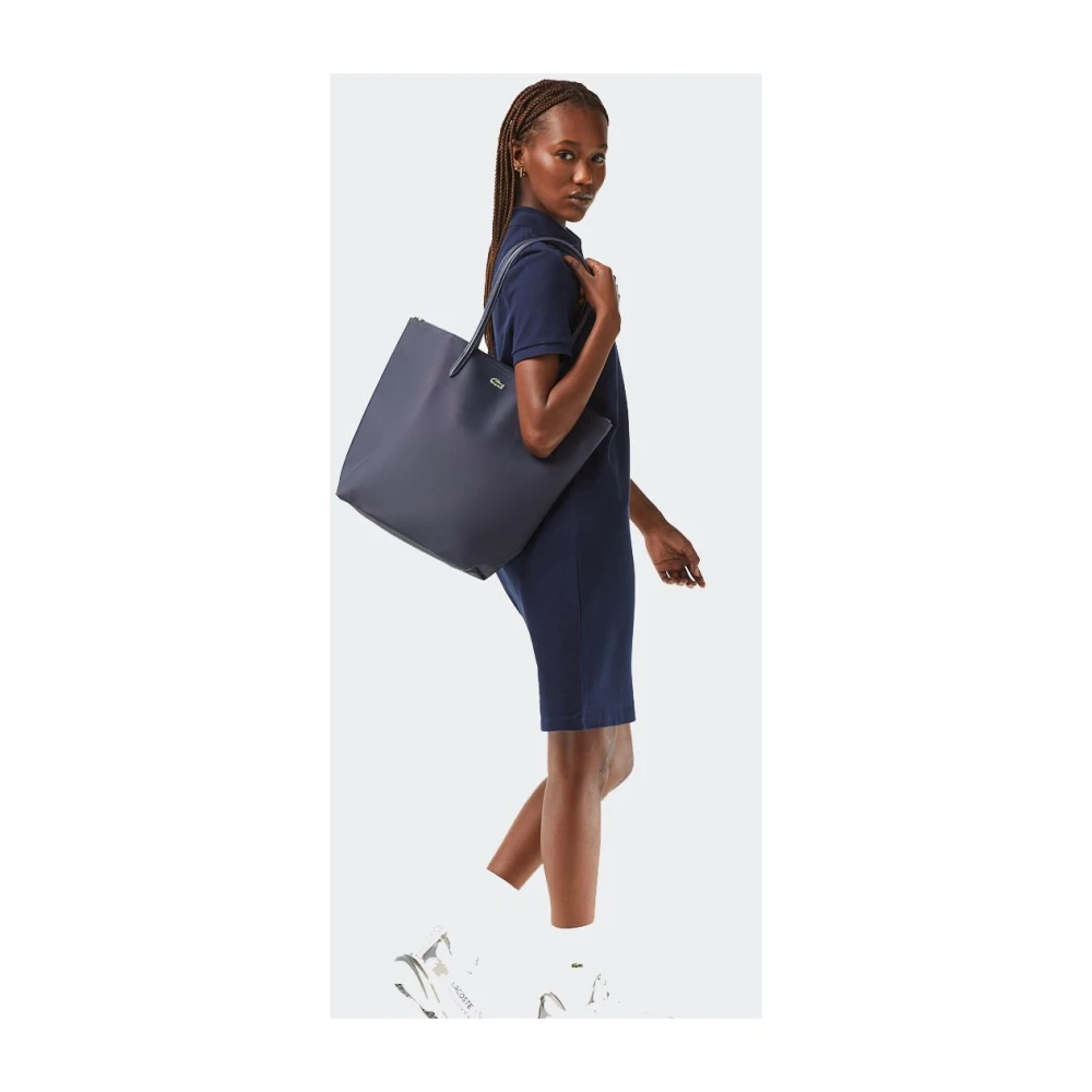 Lacoste Effen kleur tas met geborduurd logo Black Dames