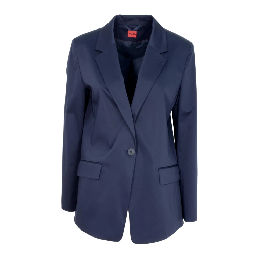 Hugo Men's Blue Cotton Blazer Model Afede - Blazers - S - Jackets
