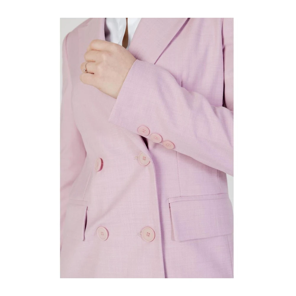 Sandro Ferrone Lente Zomer Viscose Blend Jas Collectie Pink Dames