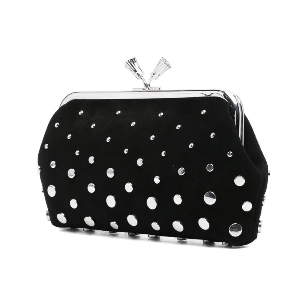 Anya Hindmarch Zwarte Kiss-Lock Schoudertas Black Dames