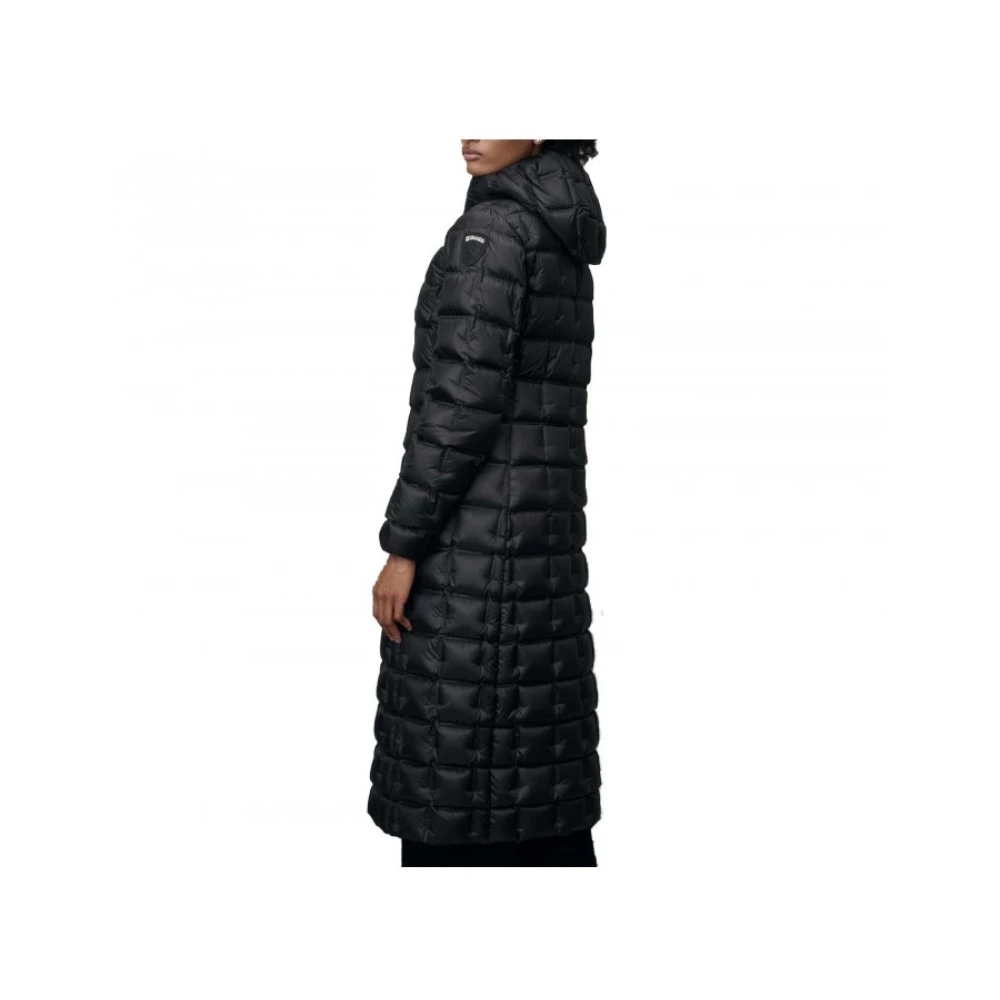 Blauer Lang waterdichte geruite donsjas Black Dames