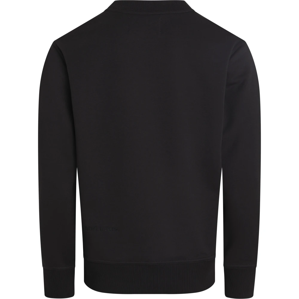 Calvin Klein Zwarte Trui met Print Black Heren