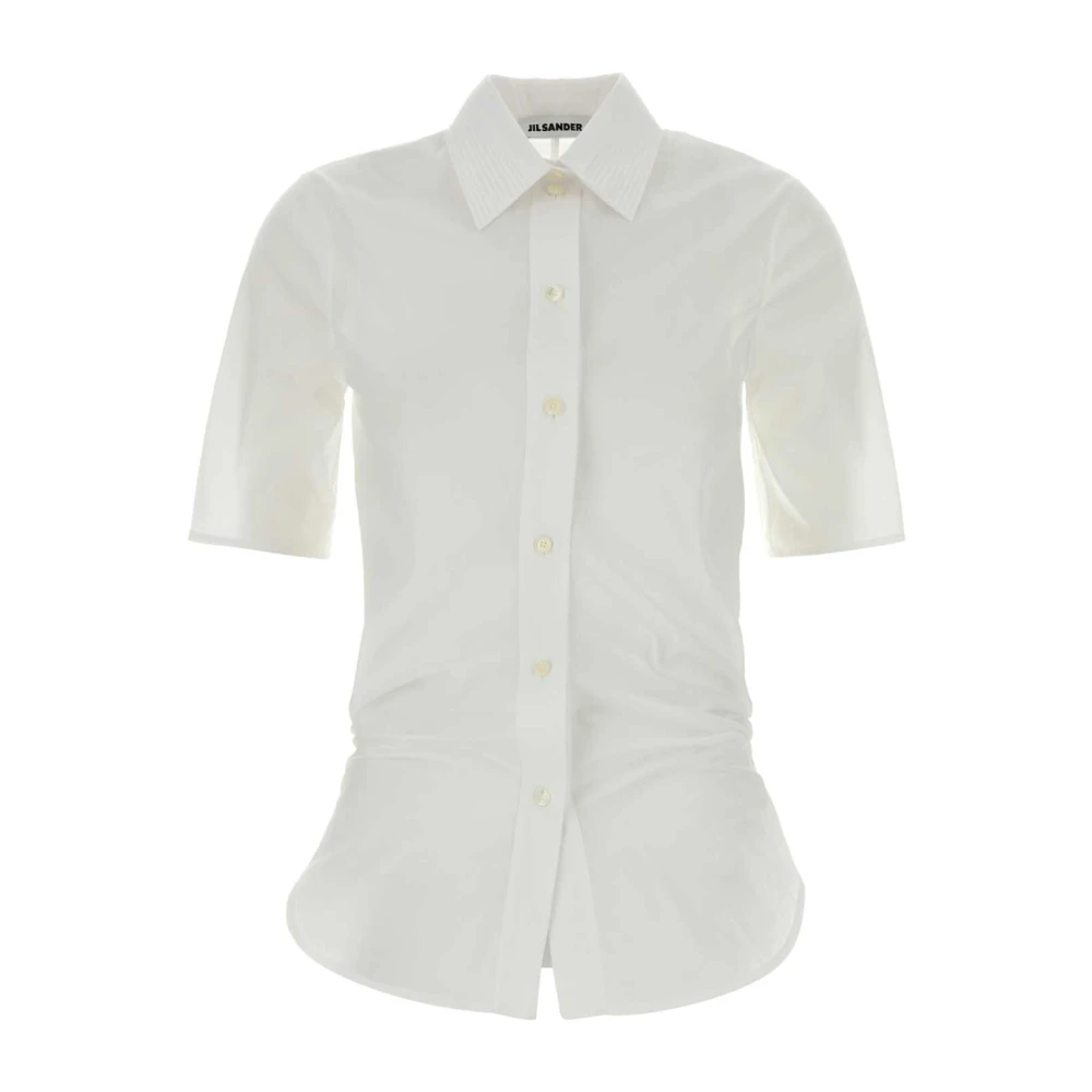 Jil Sander Women's White Shirt 149 Emb - Shirts - Xl - Blouses & Shirts