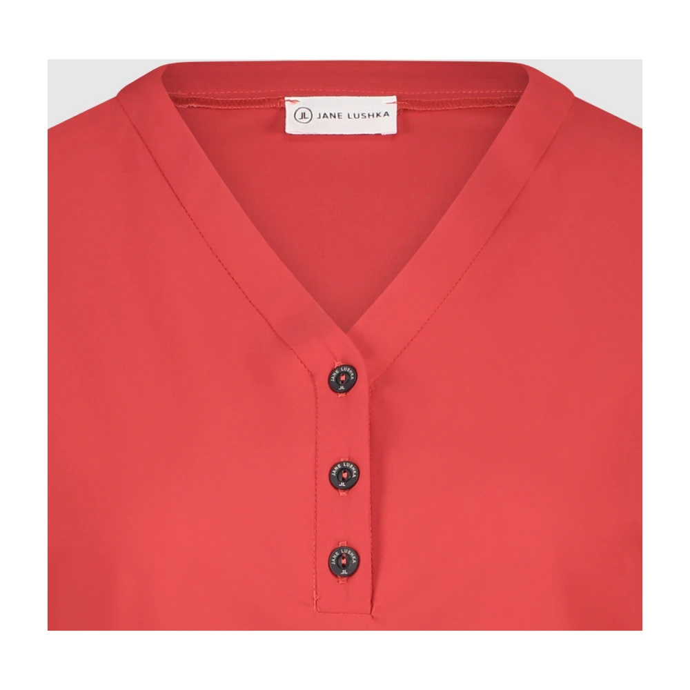 Jane Lushka Stijlvolle Ava Top in Rood Red Dames