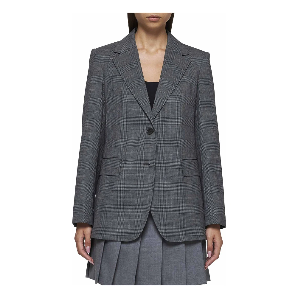 Max Mara Studio David Blazer Grijs Prins van Wales Gray Dames