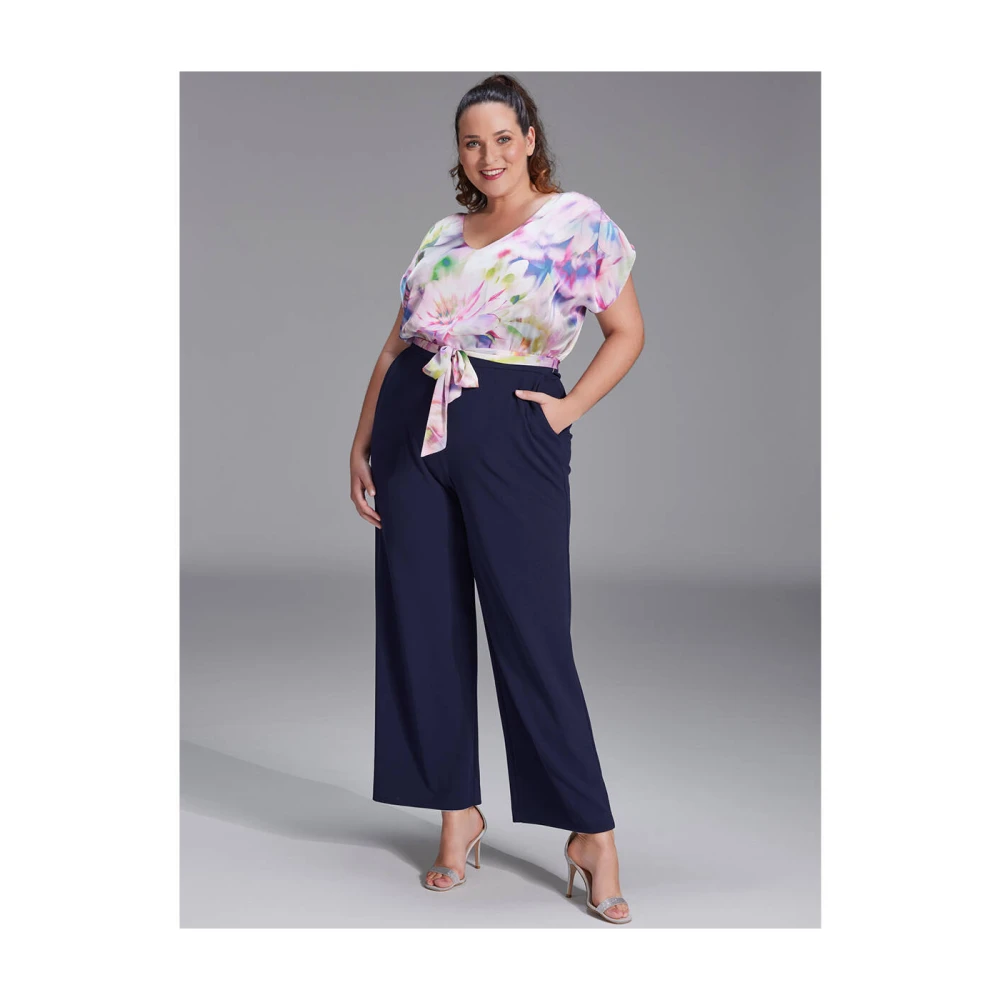 Swing Materiaal Mix Jumpsuit Multicolor Dames