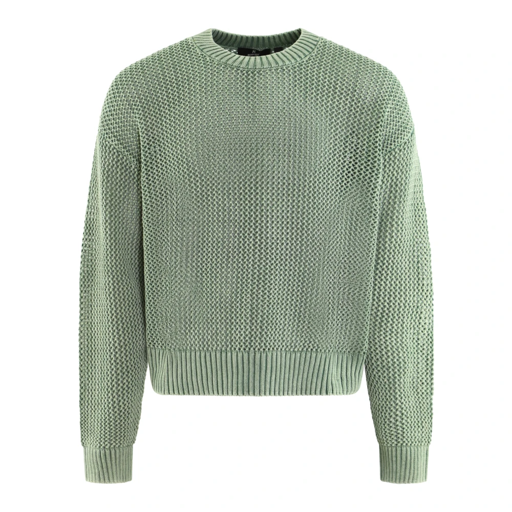 Represent Open Gebreide Trui Green Heren