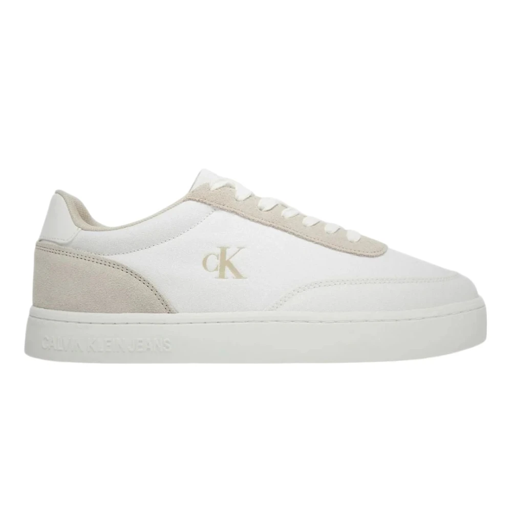 Calvin Klein Men's White Sneakers,, Stylish Trainers Size 10 Uk