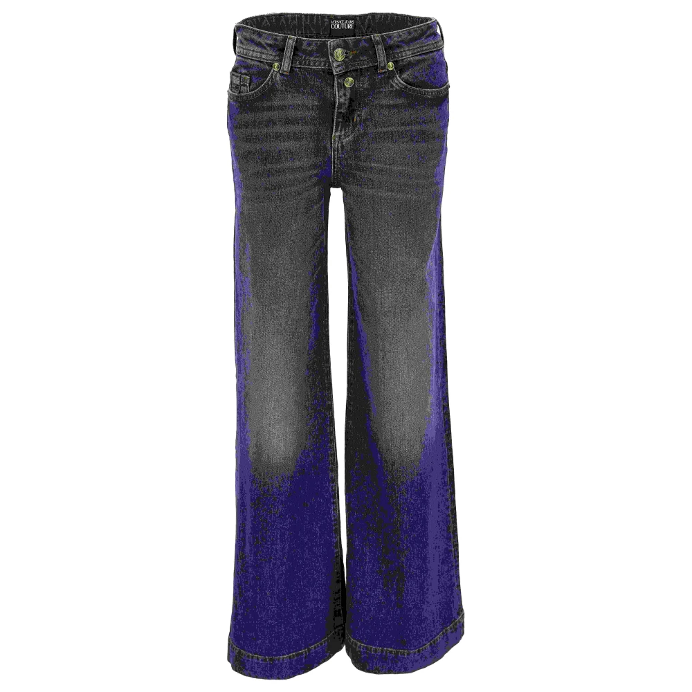 Versace Jeans Couture Stijlvolle Broeken voor Modeliefhebbers Blue Dames