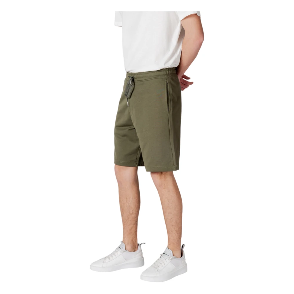 Replay Groene Kanten Sluiting Katoenen Shorts Green Heren