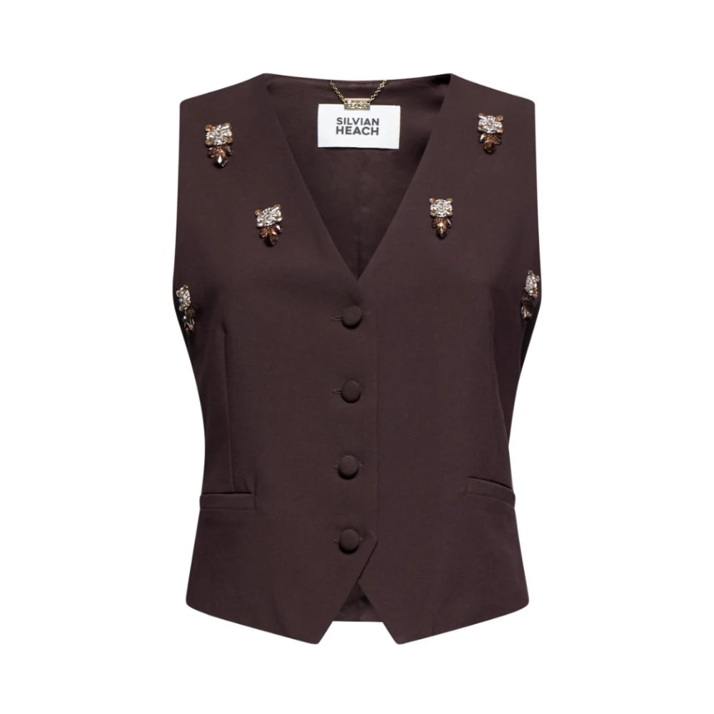 Silvian Heach Donna Marrone Giacche, M, New,
