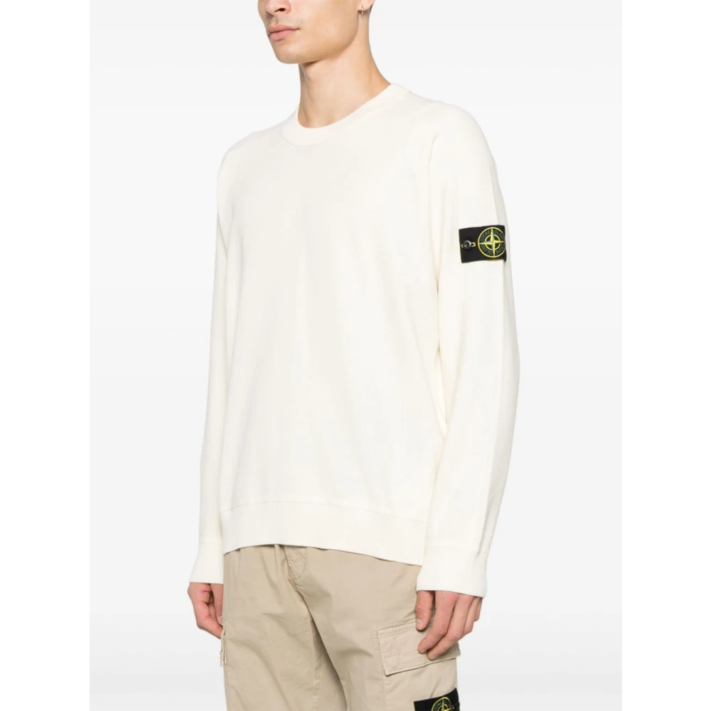 Stone Island Ivoor Trui voor Mannen Beige Heren