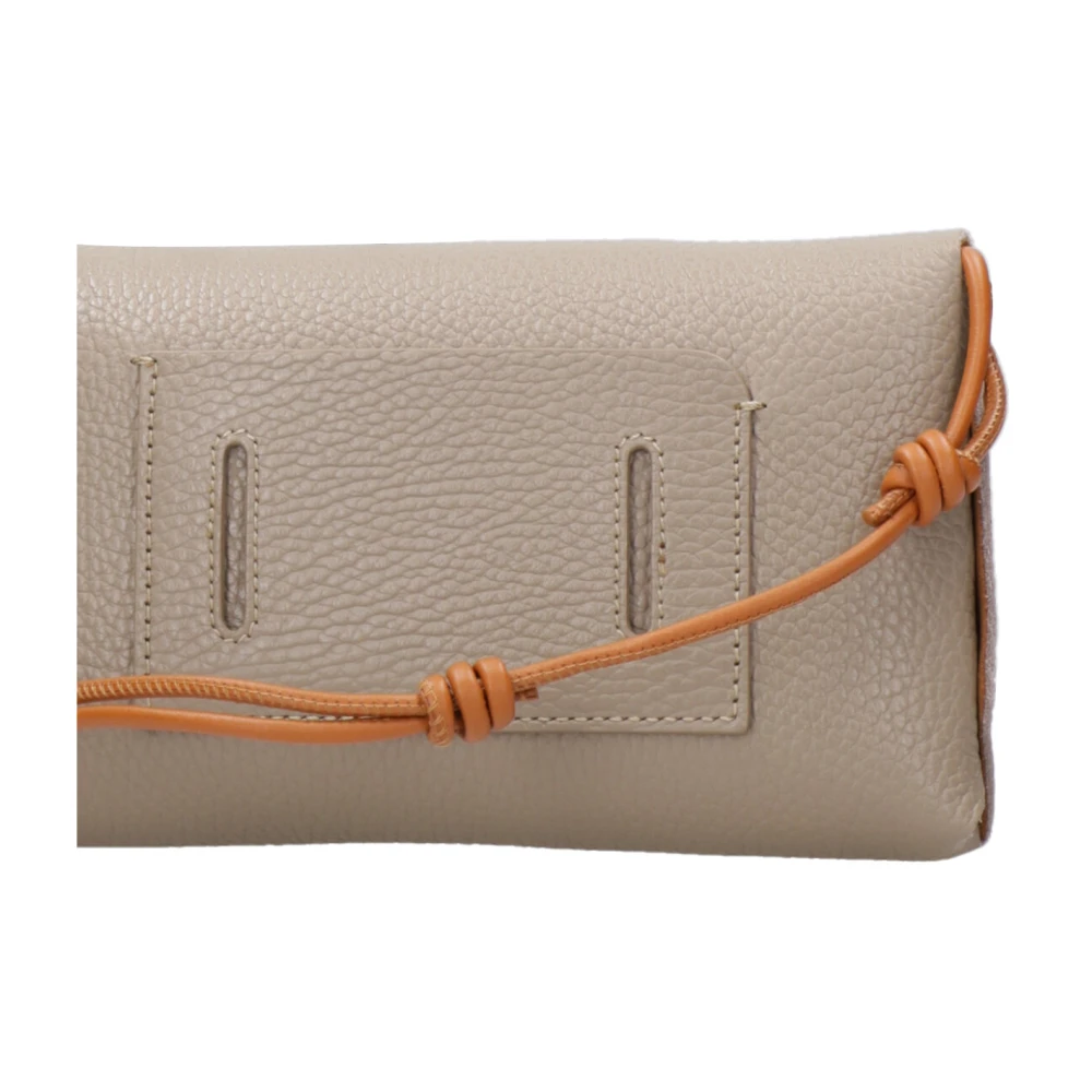Zanellato Hammer Leren Schoudertas met Twist-Lock Gray Dames