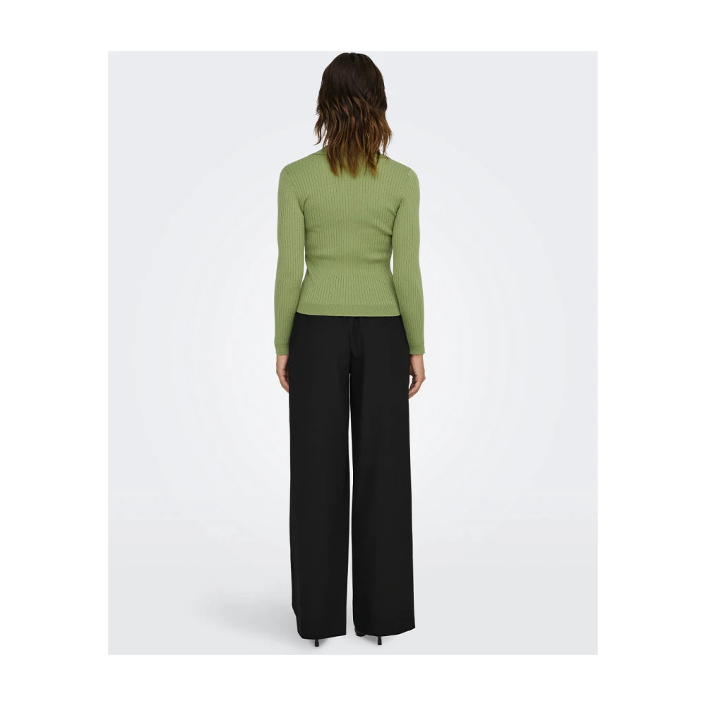 Only Life Polo Pullover Gebreid Green Dames