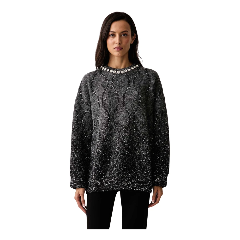 Pinko , Damen, Strickwaren, Grau, S - Bild 3