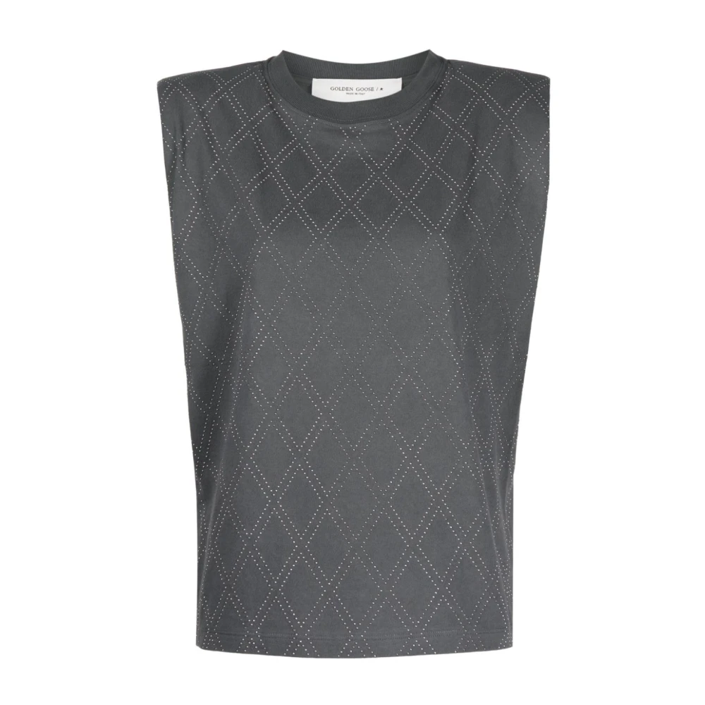 Golden Goose Journey Mouwloze T-Shirt Gray Dames
