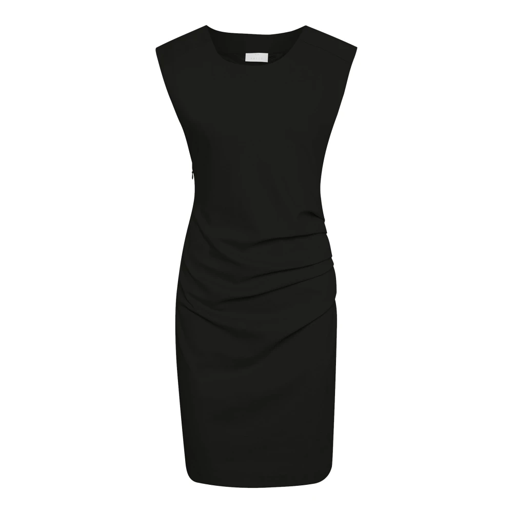 Kaffe Black India Round-Neck Dress - Female - Short Dresses - Xl - Dresses