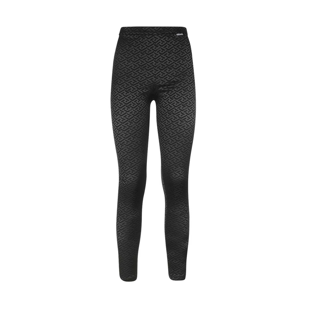 Versace Gedrukte leggings met All Over Print Black Dames