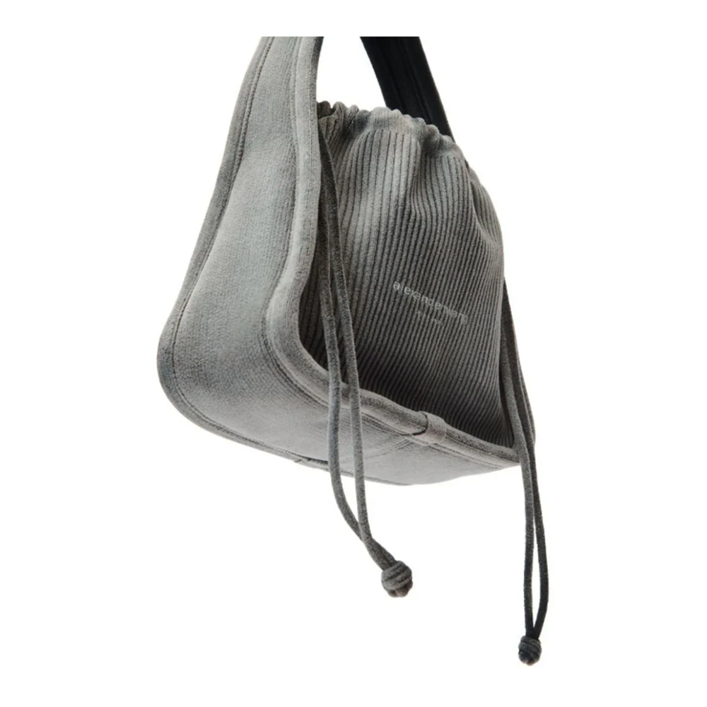 alexander wang Grijze Katoenmix Geribbelde Gebreide Tas Gray Dames