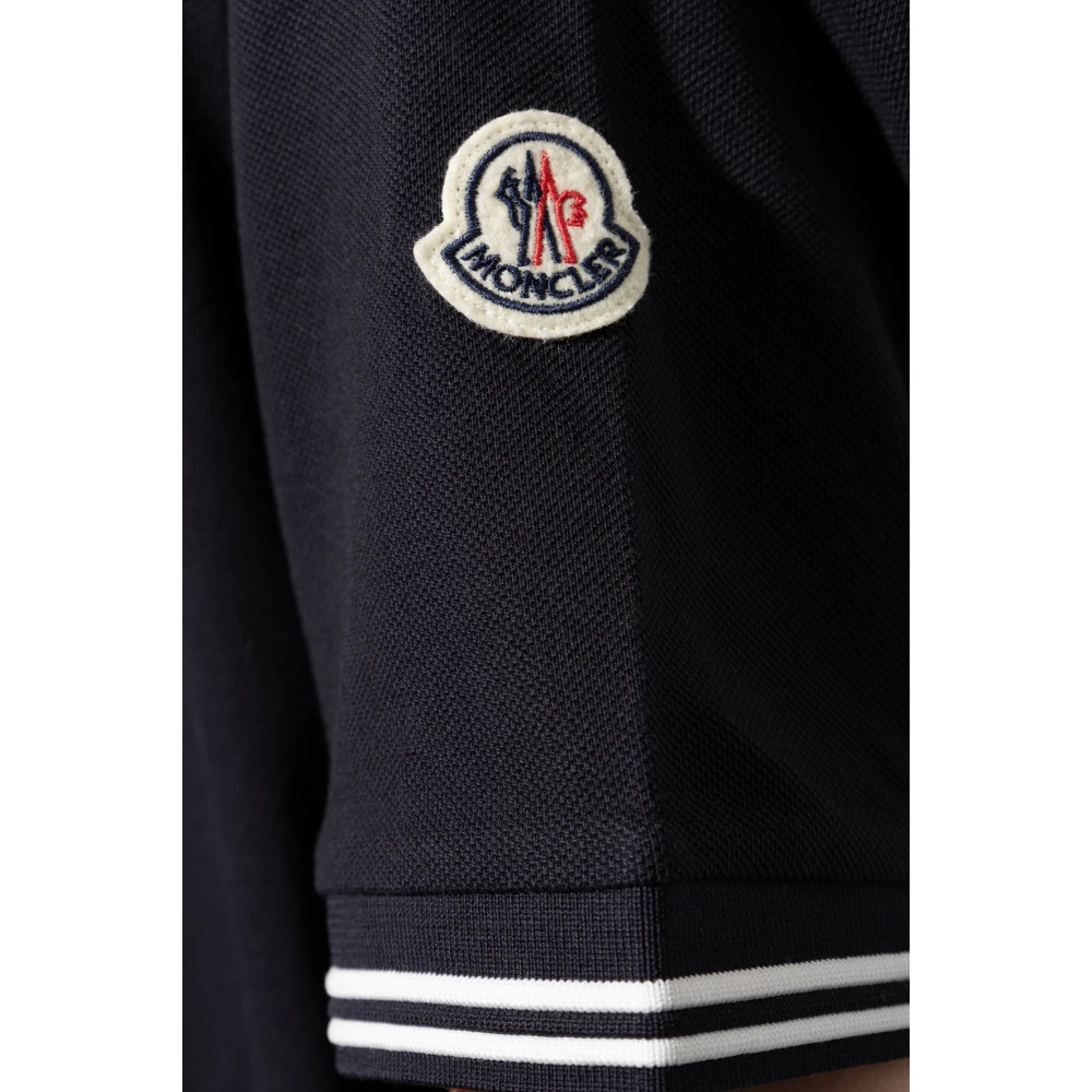 Moncler Polo met logo Black Heren