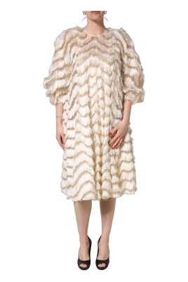 open lace back dress Dolce & Gabbana Queen Of Heart Silk Midi Dress