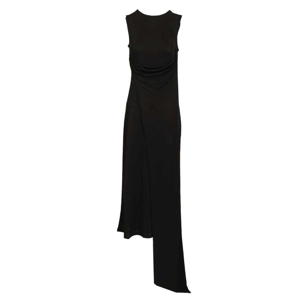 Ami Paris Women's Black Jersey Maxi Lavalliere Dress - Maxi Dresses - M - Dresses