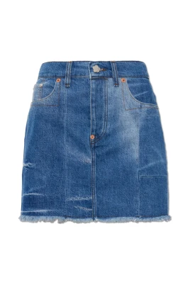 Vintage-effekt Jeanskjol
