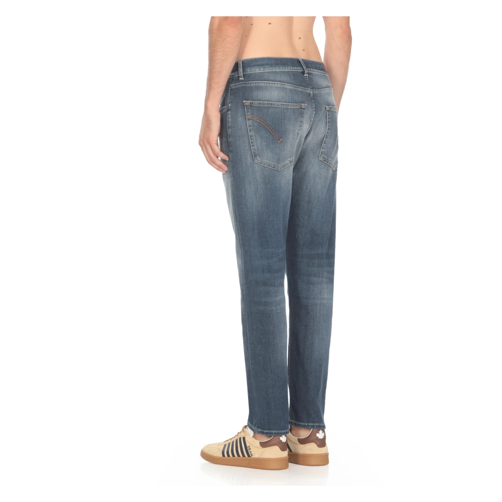 Dondup Blauwe Katoenen Jeans met Vijf Zakken Blue Heren