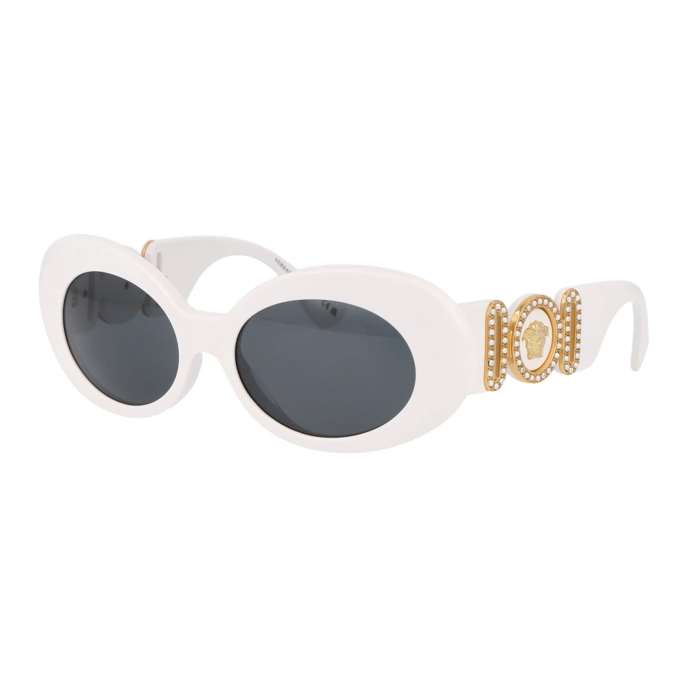 Versace Women's Grey Woman Ve4426bu 314/87 Sunglasses Acetate White Round Normal - Image 2