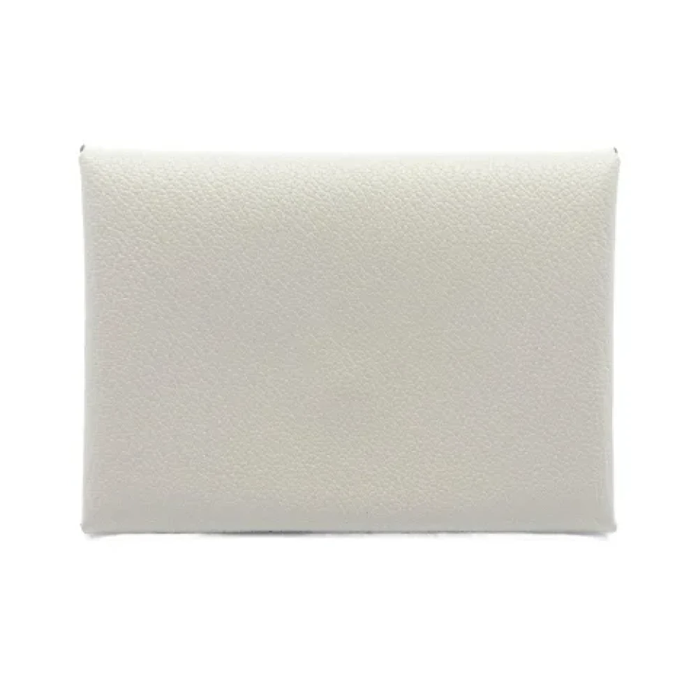 Hermès Vintage Pre-owned Leather wallets Beige Dames