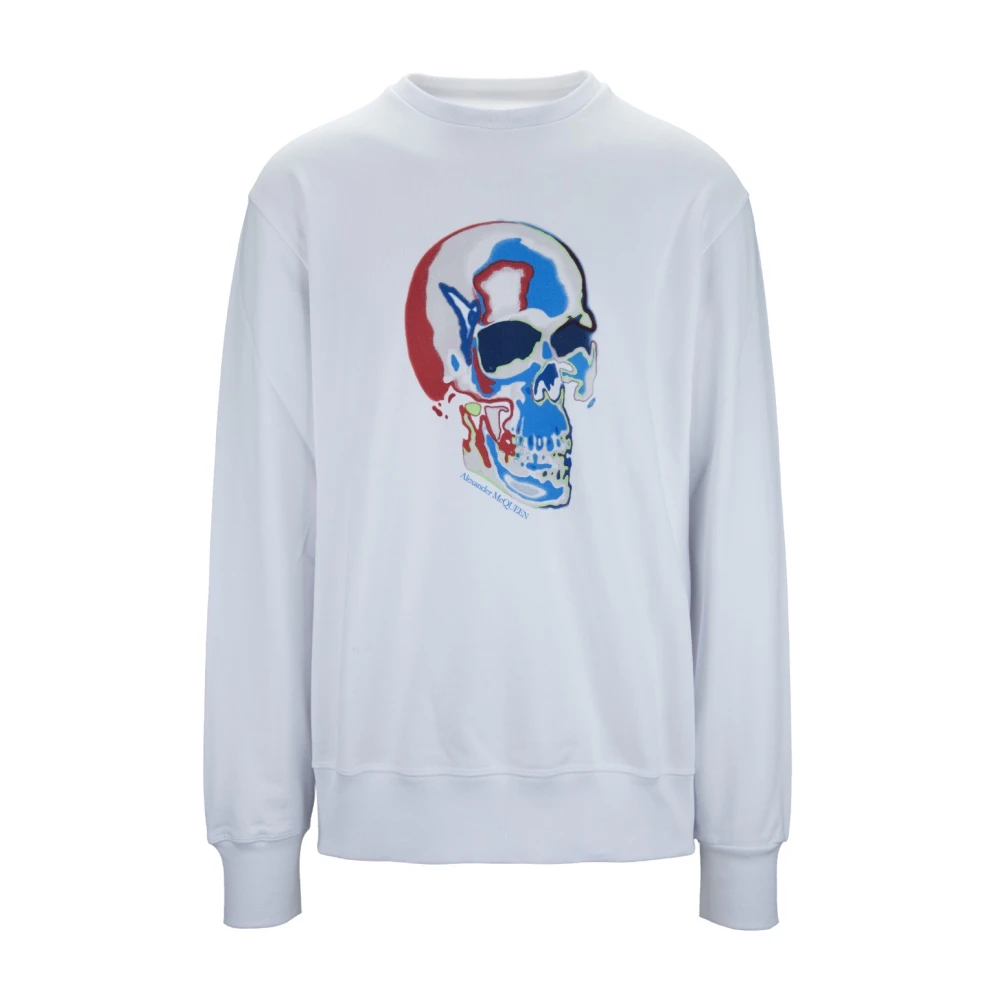 Alexander mcqueen Sweatshirt met Grafische Print van Katoen White Heren