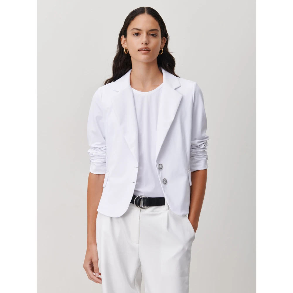 Jane Lushka Witte Technische Jersey Blazer White Dames