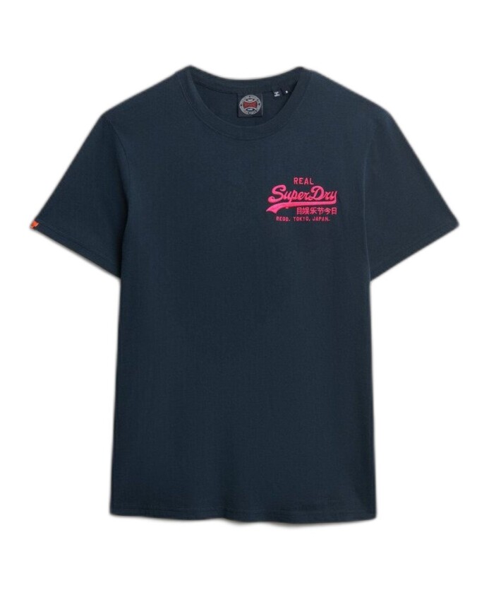 tee-detendu-brode-marine